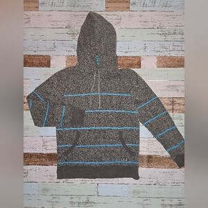 Hurley Gray and Blue Striped Hoodie